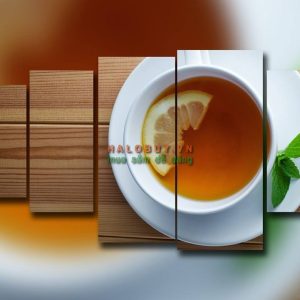 Tranh bộ nhà bếp tách trà DH629A (kích thước 145x90cm)-0