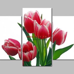 Tranh bộ nghệ thuật hoa Tulip DH598A (kích thước 100cmx80cm)-0