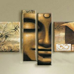 Bộ tranh sơn dầu Phật giáo SD150 (kích thước 120x80cm)-0