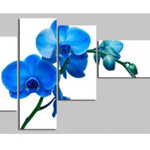 Tranh bộ nghệ thuật hoa Lan xanh DH840A (kích thước 150x90cm)-0
