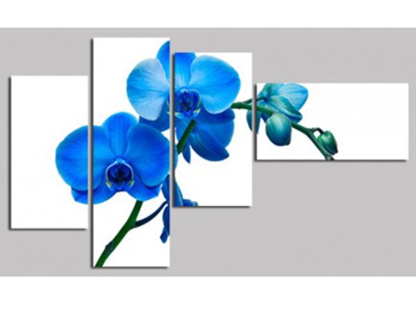 Tranh bộ nghệ thuật hoa Lan xanh DH840A (kích thước 150x90cm)-0
